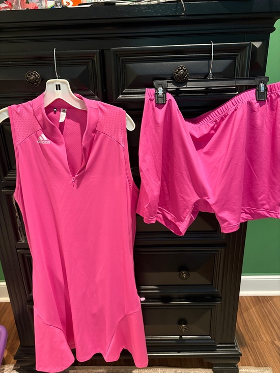 adidas Dresses & Skirts - adidas Hot Pink Sleeveless Tennis/Golf Dress with Shorts